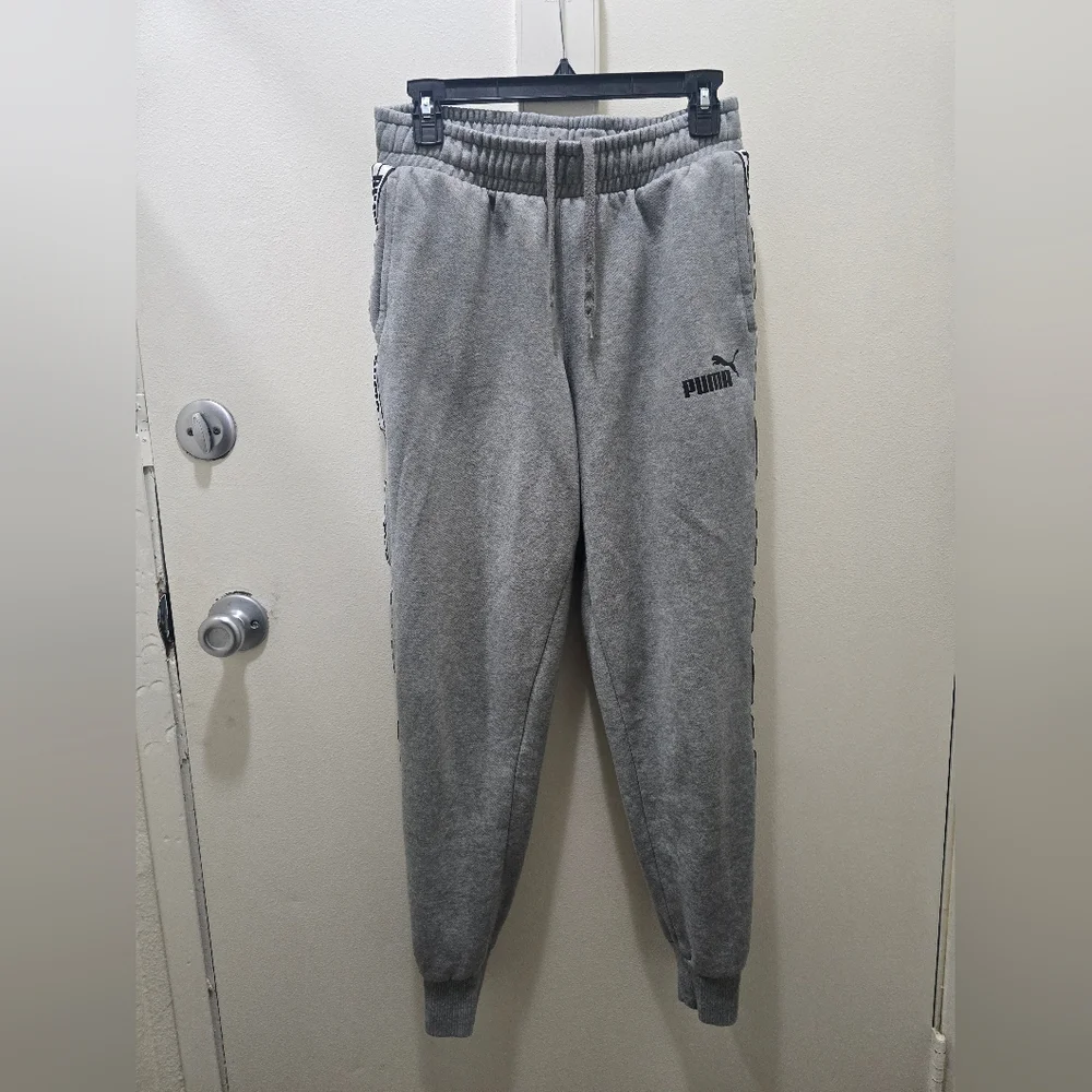 ​PUMA Gray Logo Tape Joggers